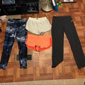 Size medium workout shorts and leggings bundle